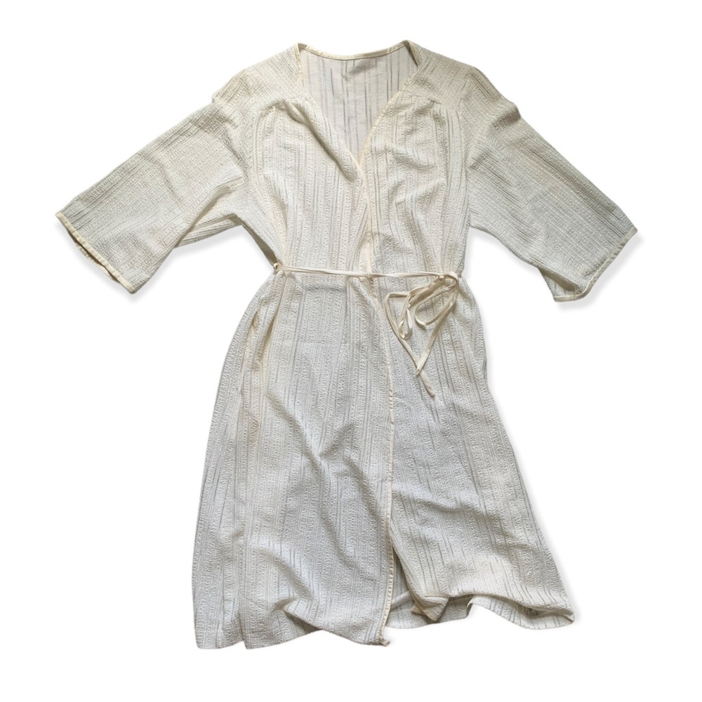 Vintage Lorraine Off White/Cream Robe L